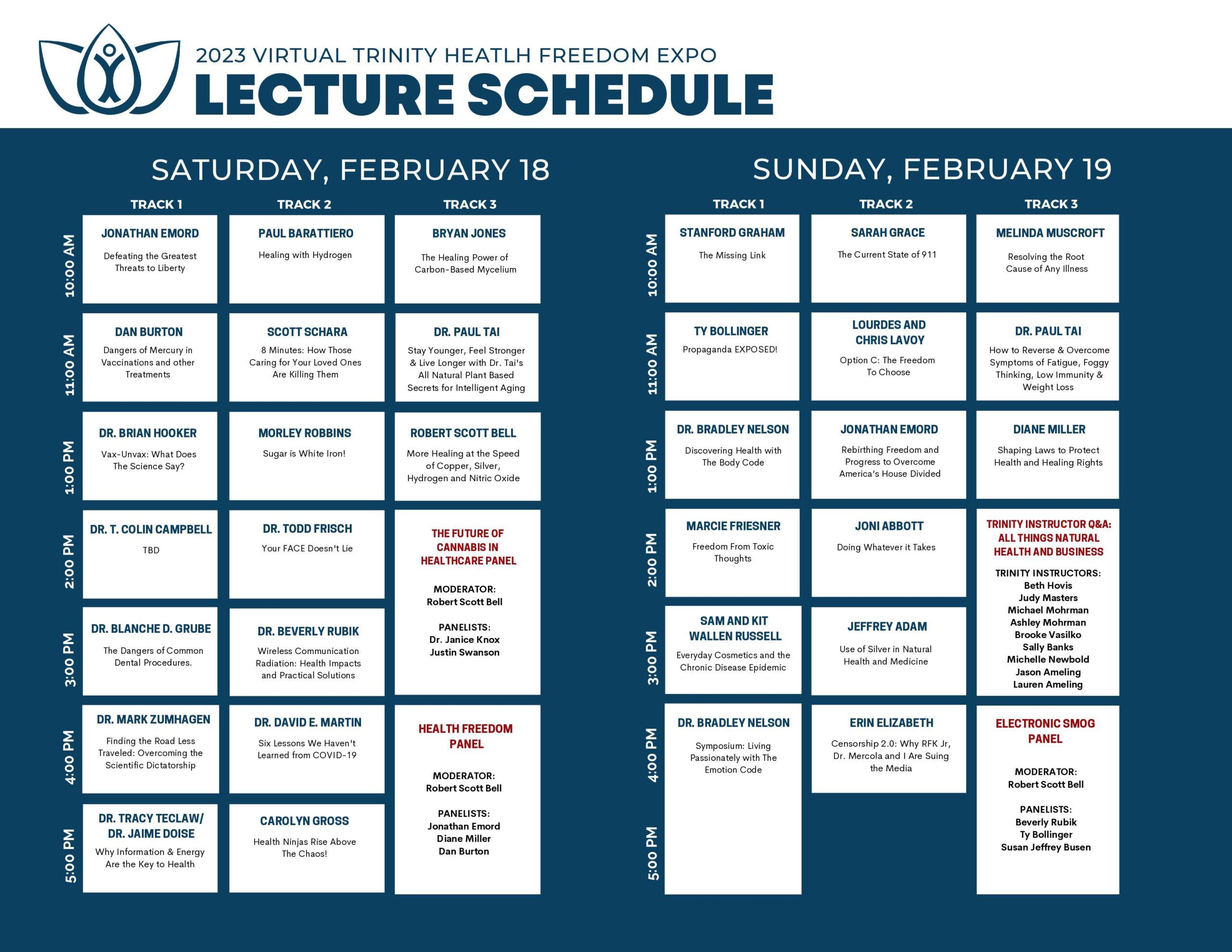 2023 VTHFE Lecture Schedule
